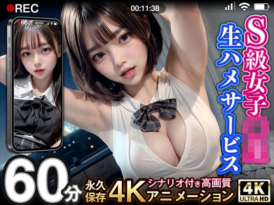 【❤動画・アニメーション】【超リアル4Kアニメ】S級女子校生生ハメサービス